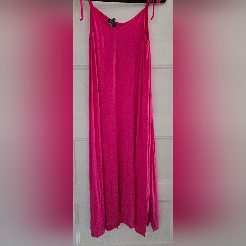 NWT Bobeau Pink Summer Maxi Tank Dress Is Perfect for Beach or Pool Size Medium - Picture 4 of 15